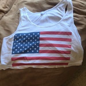 American flag crop top